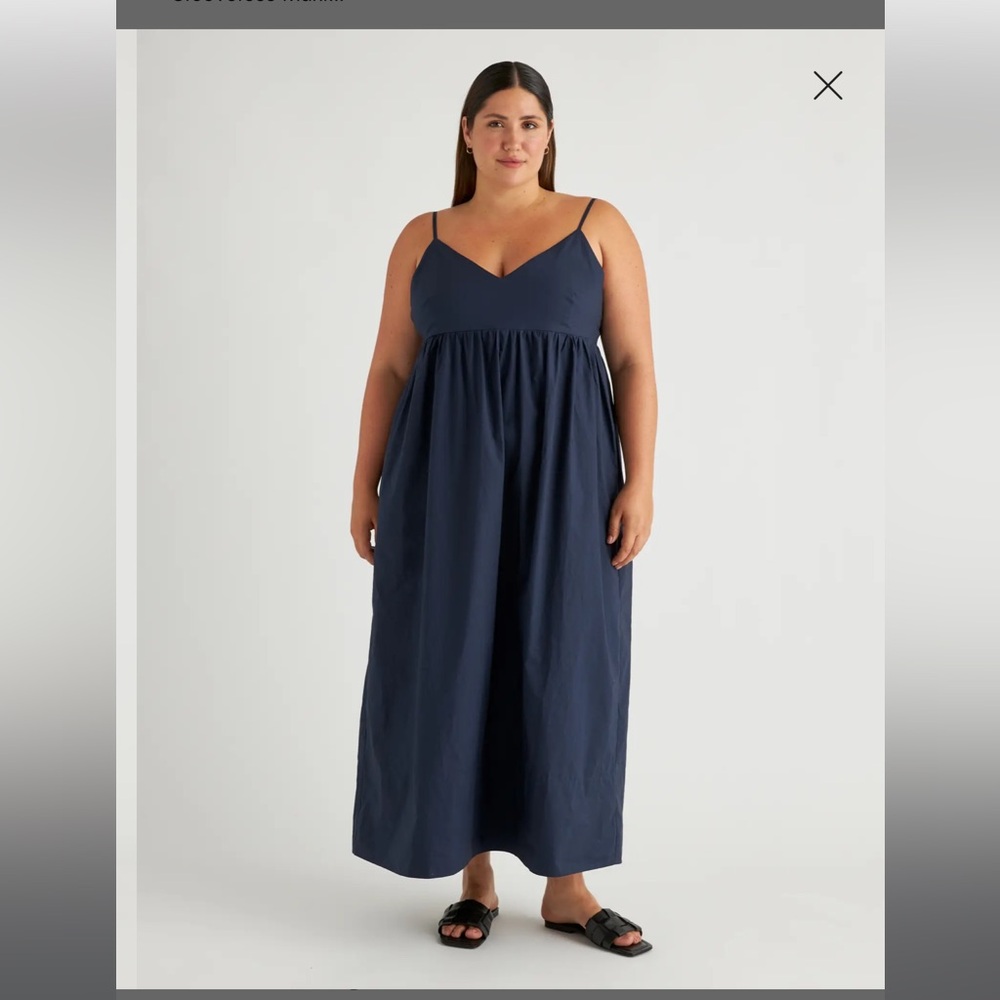Quince cotton sleeveless maxi dress
